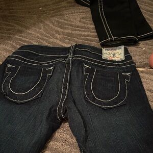 True Religion Women's Dark Indigo Skinny Jeans